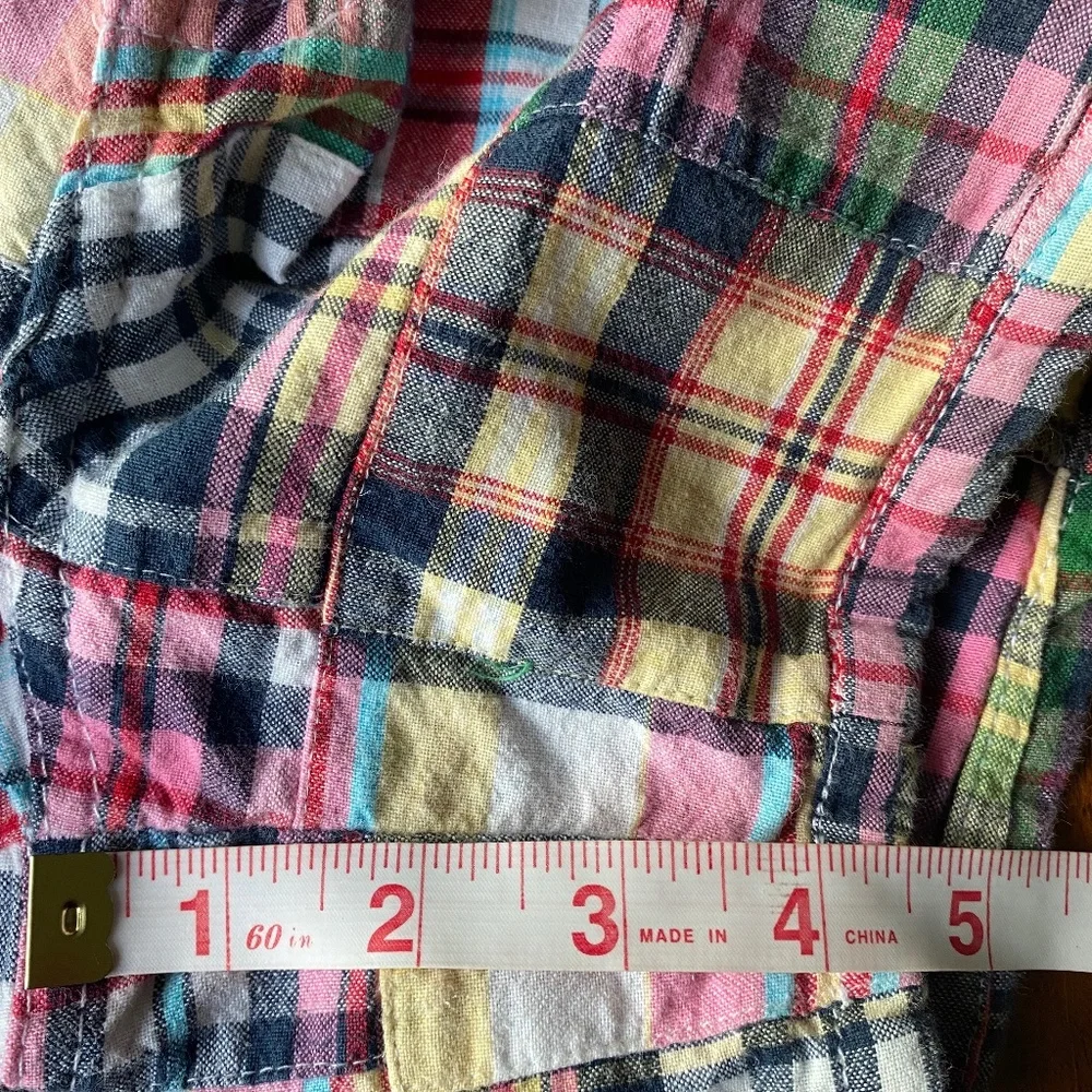 J. Khaki madras shorts cotton multicolor plaid girl 12